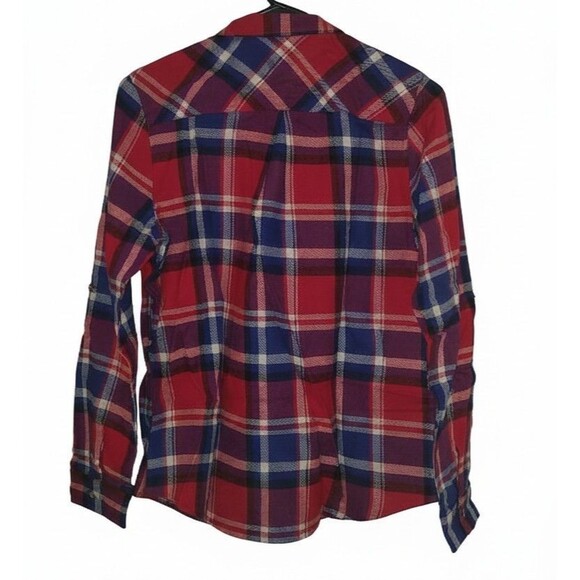 Get Lucky Los Angeles Lightweight Flannel Women's Medium Red Plaid NEW w/ TAGS - Picture 2 of 5